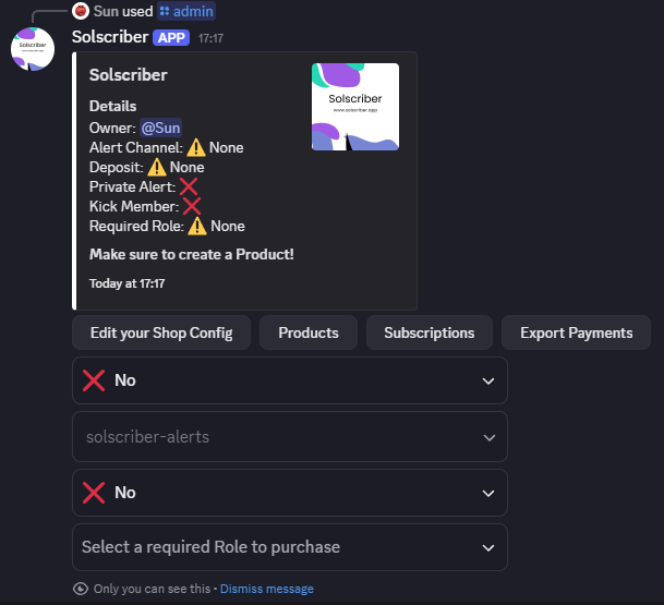 Wallet address setup